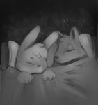 Rating: s
ID: 5552516
Date: 2025-05-06 07:48:50 -0400
Status: active
Score: 0
ambiguous_gender bed bedding blanket canid canine duo eyebrows eyes_closed fox furniture head_tuft lagomorph leporid mammal monochrome paws pillow rabbit sleeping sleeping_together star truemew tucked_in tuft post #5552516