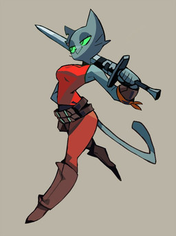 Rating: s
ID: 4735392
Date: 2024-04-21 22:21:41 -0400
Status: active
Score: 34
anthro athletic athletic_anthro athletic_female belt belt_buckle biped boots buckle cheek_tuft clothing daystone domestic_cat ear_piercing facial_tuft felid feline felis female footwear green_eyes green_sclera grin half-closed_eyes holding_melee_weapon holding_object holding_sword holding_weapon kocia_pierdocia mammal melee_weapon narrowed_eyes niking notched_ear piercing red_clothing red_shirt red_topwear shirt shoes simple_background smile solo sword topwear tuft weapon wristband post #4735392