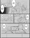 Rating: s
ID: 5668403
Date: 2025-06-26 04:38:27 -0400
Status: pending
Score: 4
anthro awkward_moment bangs black_and_white black_nose blush blush_lines bodily_fluids butler butler_outfit canid canine canis chair chest_(container) chest_harness claws clothing comic comic_panel container cup dialogue duo electronics embarrassed eye_patch eyewear finger_claws fluffy fluffy_chest formal_clothing formal_wear furniture hair hair_over_eye harness hi_res human inner_ear_fluff kissing larger_anthro long_bangs long_pants long_sleeve_shirt male mammal mihoyo monochrome movie_night muzzle_(object) on_sofa one_eye_obstructed rolled_up_sleeves saucer_(dish) simple_background sitting sitting_on_sofa size_difference sofa speech_bubble sweat sweatdrop tea_cup television thought_bubble tuft von_lycaon vy_feehily wise_(zenless_zone_zero) wolf zenless_zone_zero post #5668403