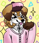 Rating: s
ID: 5256630
Date: 2024-12-21 14:58:36 -0500
Status: active
Score: 1
ambiguous_gender anthro beret blep brown_body brown_fur canid canine canis cardigan clothing domestic_dog eyewear fur glasses hat headgear headwear hi_res huxp kemono male mammal michelle_(huxp) nonbinary_(lore) pink_clothing simple_background tongue tongue_out wojiechk yellow_background post #5256630
