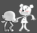 Rating: s
ID: 5667629
Date: 2025-06-25 19:38:56 -0400
Status: pending
Score: 7
2013 4_fingers anthro bear black_eyes black_nose blush blush_lines cartoon_network clenched_teeth clothing collared_dress cyprinid cypriniform darwin_watterson digital_drawing_(artwork) digital_media_(artwork) duo eyebrows eyelashes female female_anthro fingers fish fish_tail footwear gaturo goldfish grey_background greyscale hand_holding kissing_hand male male/female male_anthro mammal marine monochrome paper_creature pseudo_clothing pupils raised_eyebrows red_blush shoes simple_background standing surprised surprised_expression surprised_eyes surprised_face surprised_look tail teeth teri_(tawog) the_amazing_world_of_gumball ursine white_pupils post #5667629