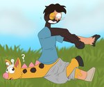 Rating: s
ID: 4520955
Date: 2024-01-07 19:36:14 -0500
Status: active
Score: 19
ambiguous_gender clenched_teeth clothed clothing cloud day detectivecoon duo eyewear feral generation_2_pokemon girafarig glasses grass hair hands_to_hooves hoof_growth hooves horn human living_tail loss_of_dexterity male mammal markings nintendo open_mouth ossicone outside plant pokemon pokemon_(species) question_mark sharp_teeth spikes spikes_(anatomy) spots spotted_markings tail tail_transformation teeth transformation unusual_anatomy unusual_tail upside_down_transformation post #4520955