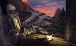 Rating: s
ID: 3145172
Date: 2022-01-27 16:05:49 -0500
Status: active
Score: 18
2022 abs anthro avian backpack bird black_body black_scales box_railcar boxcar content_smile corvid corvus_(genus) crow evergreen_tree feather_hair feathers floor freight_railcar green_eyes hi_res inside_train jutorry kori_cumula lamp landscape lantern male mountain moving_vehicle nine_inch_nails oscine passerine patch_(fabric) pine_tree pinecone plank plant pseudo_hair purple_body purple_feathers railway_track relaxing scales signature solo sunrise train trainhopping tree trespassing utility_line utility_pole vehicle white_body white_feathers wings wire wood wood_floor post #3145172