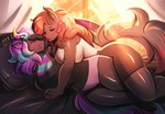 Rating: s
ID: 5580223
Date: 2025-05-17 23:32:34 -0400
Status: active
Score: 5
anthro bed bedroom_eyes black_body black_fur canid canid_demon canine clothed clothing cuddling curtains demon dragon duo ear_piercing eye_contact eye_mask female female/female fur furniture hellhound hi_res highlights_(coloring) horn iliaa looking_at_another mammal married_couple morning mythological_canine mythological_creature mythological_scalie mythology narrowed_eyes nonbinary_(lore) on_bed piercing pillow scalie seductive tongue tongue_out wife_and_wife window post #5580223