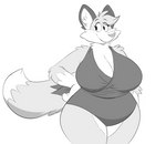 Rating: s
ID: 3556109
Date: 2022-09-08 23:53:02 -0400
Status: active
Score: 29
2022 anthro big_breasts blush breasts canid canine cleavage clothed clothing countershading deep_cleavage digital_media_(artwork) dipstick_tail eye_through_hair eyebrow_through_hair eyebrows female fluffy fluffy_tail fox fur hair hair_over_eye hand_on_hip huge_breasts inner_ear_fluff looking_aside mammal markings monochrome monotone_background multicolored_body multicolored_fur neck_tuft one-piece_swimsuit one_eye_obstructed portrait simple_background smile solo swimwear tail tail_markings thick_thighs three-quarter_portrait titsunekitsune translucent translucent_hair tuft white_background wide_hips zera_(titsunekitsune) post #3556109
