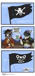 Rating: s
ID: 2869390
Date: 2021-08-08 08:10:47 -0400
Status: active
Score: 151
2021 absurd_res anthro biped black_nose bone brown_body brown_fur canid canine canis clothing comic coyote dialogue digital_media_(artwork) duo english_text eye_patch eyewear flag flag_(object) fur gun handgun hi_res humor jolly_roger machine mammal meme owo owo_whats_this pirate pistol protogen ranged_weapon ship skull skull_and_crossbones sky spare_(sparecoyote) sparecoyote speech_bubble standing text topwear vehicle visor watercraft weapon post #2869390
