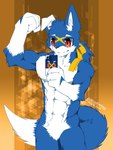 Rating: s
ID: 4983449
Date: 2024-08-13 10:36:47 -0400
Status: active
Score: 7
3:4 abs akino-kamihara anthro biceps blue_body blue_fur canid canine cellphone crotch_tuft electronics fist flexing flexing_bicep fur gradient_background hair hi_res holding_object holding_phone male mammal markings mirror_selfie multicolored_body muscular muscular_male navel nipples nox_(noxbluewolf) nude obliques pattern_background pecs phone pose posing_for_picture production_taiikukan red_eyes selfie signature simple_background smartphone solo tied_hair tuft two_tone_body white_body white_fur yellow_markings post #4983449