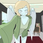 Rating: s
ID: 5539143
Date: 2025-04-30 07:35:44 -0400
Status: active
Score: 10
1:1 anon_(snoot_game) anthro bedroom biped blonde_hair blue_body blue_scales blush bone_frill bottomless bottomless_anthro bottomless_female breasts cavemanon_studios chair clothed clothing cloud colored desk dialogue english_text eyes_closed feathered_wings feathers female frill_(anatomy) front_view furniture green_clothing green_jacket green_shirt green_topwear grey_body grey_feathers hair happy hi_res inside jacket leaning leaning_forward long_hair mature_anthro mature_female medium_breasts non-mammal_breasts offscreen_character outstretched_arm portrait prehistoric_species pterodactylus pterosaur reptile ryangoslinghorny samantha_(snoot_game) scales scalie shirt smile snoot_game solo standing table talking_to_viewer text three-quarter_portrait topwear window wings post #5539143