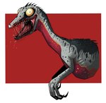 Rating: s
ID: 5542843
Date: 2025-05-01 22:08:33 -0400
Status: active
Score: 4
ambiguous_gender black_body black_scales blood blood_in_mouth blood_on_face bodily_fluids border claws dead_eyes dinosaur feathered_dinosaur feathered_scalie feathers feral grey_body grey_scales hi_res jurassic_park jurassic_park:_the_game not-cucumber open_mouth prehistoric_species red_background red_body red_scales reptile saliva scales scalie sharp_teeth simple_background solo spikes spikes_(anatomy) teeth theropod troodon troodontid universal_studios white_border yellow_eyes post #5542843