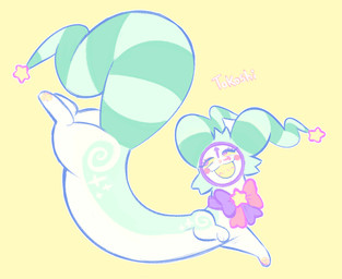 Rating: s
ID: 5722960
Date: 2025-07-20 23:08:00 -0400
Status: active
Score: 4
ambiguous_gender chibi clock colored_outline conditional_dnp feral fur head_tuft hi_res jester labbit_(artist) markings neck_bow pawpads pink_cheeks pose sharp_teeth simple_background smile solo sparkles spiral spiral_eyes star striped_markings striped_tail stripes tail tail_markings teal_body teal_fur teeth text thick_tail tuft unknown_species unusual_ears white_body yellow_sclera yellow_teeth post #5722960