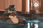 Rating: s
ID: 5629372
Date: 2025-06-08 17:37:36 -0400
Status: active
Score: 9
2023 ambiguous_species anthro bathing brown_body brown_fur casual_nudity claws digital_media_(artwork) duo eyes_closed facial_piercing feet finger_claws fingers fur grey_body grey_fur gulonine hair hand_on_shoulder head_on_head hi_res hot_spring hyena leaning_on_another male male/male mammal mustelid musteline neck_tuft nipples nose_piercing nose_ring nude onsen partially_submerged piercing relaxing ring_piercing russell_allen signature sitting sitting_between_legs slightly_chubby snaggle_tooth spots spotted_hyena steam tan_body tan_fur toe_claws toes tuft tusks water wolverine wood post #5629372