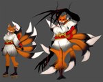 Rating: s
ID: 5668866
Date: 2025-06-26 11:37:48 -0400
Status: active
Score: 4
3d_(artwork) 5_fingers 5_toes 9_tails anthro asian_clothing asian_mythology barefoot black_nose breasts canid canine clothed clothed_anthro clothed_female clothing digital_media_(artwork) duo east_asian_clothing east_asian_mythology fangs feet female fingers footwear fox fur hand_wraps hi_res humanoid_feet humanoid_hands japanese_clothing kimono korean_mythology kumiho long_arms mammal multi_tail multicolored_body multicolored_fur mythological_canine mythological_creature mythological_fox mythology petruz petruz_(modeler) plantigrade red_body red_fur sandals shoes source_filmmaker_(artwork) tail teeth toes tongue tongue_out two_tone_body two_tone_fur white_body white_fur wraps post #5668866