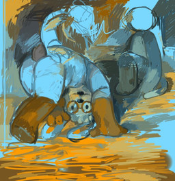 Rating: s
ID: 5434990
Date: 2025-03-15 13:59:59 -0400
Status: active
Score: 5
abstract_background animal_crossing anthro blue_body blue_fur digital_media_(artwork) doc_(animal_crossing) duo eyewear fur fur_markings glasses gloves_(marking) lagomorph leg_markings leporid looking_back looking_through looking_through_legs male mammal markings nintendo nude obscured_character open_mouth orange_body orange_eyewear orange_fur orange_glasses orange_inner_ear paws pose qs75834_(artist) rabbit round_glasses sitting socks_(marking) tail post #5434990