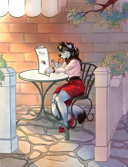 Rating: s
ID: 99759
Date: 2010-10-26 20:45:23 -0400
Status: active
Score: 33
alcohol anthro bendy_straw bent_legs beverage biped black_hair bottomwear brick_wall cafe canid canine chair cheese cheese_wedge clothed clothing dairy_products demicoeur digital_media_(artwork) dress drinking_straw drinking_straw_in_mouth female flower food footwear formal_wear fox fruit fully_clothed furniture grape grey_eyes hair legs_over_edge looking_at_menu looking_at_object mammal mary_janes menu over_edge patio plant relaxing restaurant service_menu shoes sitting skirt slice_of_life solo table tail tail_on_ground tail_over_edge vixenchan wall_(structure) wine post #99759