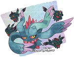 Rating: s
ID: 4473608
Date: 2023-12-15 03:12:18 -0500
Status: active
Score: 27
abstract_background ambiguous_gender ancient_pokemon blue_body body_jewelry flutter_mane flying generation_9_pokemon ghost group hi_res hitoshi_ariga humanoid jewelry necklace nintendo paradox_pokemon pokemon pokemon_(species) prehensile_hair red_sclera signature smile spikes spikes_(anatomy) spirit yellow_eyes post #4473608