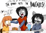 Rating: s
ID: 2883644
Date: 2021-08-17 15:28:17 -0400
Status: active
Score: 39
2018 anthro beverage black_hair buckteeth dialogue digital_media_(artwork) disney domestic_cat english_text eyelashes eyewear felid feline felis female fingers food fur glasses grey_body grey_fur group hair lagomorph leporid long_hair male mammal milkshake orange_hair pancake rabbit ralph_breaks_the_internet sandwich-anomaly simple_background simple_eyes sitting smile standing sunglasses tan_body tan_fur teeth text tongue van_(sandwich-anomaly) vanessa_(sandwich-anomaly) victoria_(sandwich-anomaly) white_background wreck-it_ralph post #2883644