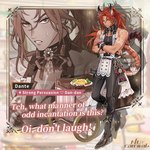 Rating: s
ID: 5147377
Date: 2024-10-29 18:01:45 -0400
Status: active
Score: 2
1:1 animal_humanoid apron blush bodily_fluids boots bottomwear clothing command dante_(nu:_carnival) dialogue digital_media_(artwork) english_text felid felid_humanoid feline feline_humanoid food footwear fur hair humanoid humanoidized infinity_alpha_studio leoger_(nu:_carnival) leoger_humanoid long_hair male mammal mammal_humanoid neck_bow nu:_carnival official_art pants plate pointy_ears ponytail prick_ears red_hair shoes solo sweat sweatdrop tail tailed_humanoid tattoo text post #5147377
