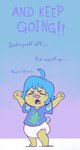 Rating: s
ID: 5449002
Date: 2025-03-22 08:56:10 -0400
Status: active
Score: 41
anthro baby blue_background blue_body blue_fur blue_hair bodily_fluids bubblepuppers canid canine canis chibi clean_diaper clothed clothing diaper domestic_dog english_text eyes_closed female fur hair hi_res mammal motivational_art motivational_poster open_mouth purple_background raised_arms shirt simple_background solo standing tears text toddler topwear wearing_diaper white_background yawn yawning_position yellow_body yellow_fur young young_anthro young_female post #5449002