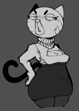 Rating: s
ID: 5283688
Date: 2025-01-03 03:54:17 -0500
Status: active
Score: 37
2025 anthro bare_shoulders belly bent_arm big_breasts big_eyes biped black_and_grey blush blush_lines bodily_fluids bottomwear breasts cartoon_network cat_cutout cleavage cleavage_cutout clothed clothed_anthro clothed_female clothing cutout digital_drawing_(artwork) digital_media_(artwork) domestic_cat elderly elderly_anthro elderly_female eyebrows eyelashes felid feline felis female fingers frown fully_clothed fully_clothed_anthro fully_clothed_female half-closed_eyes hand_on_hip hand_on_own_hip head_turned high_waisted_bottomwear high_waisted_skirt legs_together legwear leidomirage looking_at_viewer mammal markings mary_senicourt mature_anthro mature_female mole_(marking) mole_on_breast monochrome narrowed_eyes navel no_irises open_frown open_mouth pointy_ears portrait prick_ears pupils round_head skirt sleeveless_clothing sleeveless_sweater sleeveless_topwear slightly_chubby slightly_chubby_anthro slightly_chubby_female solo standing stockings sweat sweatdrop sweater tail the_amazing_world_of_gumball thick_thighs three-quarter_portrait three-quarter_view topwear turtleneck whisker_markings wide_hipped_anthro wide_hipped_female wide_hips post #5283688