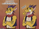 Rating: s
ID: 4978502
Date: 2024-08-11 05:38:52 -0400
Status: active
Score: 32
2024 2_panel_comic alcitron_(artist) anthro belt bracelet claws clothing crossed_arms dialogue digital_drawing_(artwork) digital_media_(artwork) english_text eugene_(alcitron) hi_res horn jewelry kobold looking_at_viewer male male_anthro open_mouth purple_eyes scales scalie scarf sharp_teeth signature simple_background solo teeth text topwear vest yellow_body yellow_scales post #4978502
