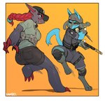 Rating: s
ID: 3461062
Date: 2022-07-22 04:28:58 -0400
Status: active
Score: 230
alternate_species anthro ash_(rainbow_six) beret black_body black_fur blue_body blue_byte_(game_developer) blue_eyes blue_fur braided_hair caveira clothing duo fbi female fur furrification generation_4_pokemon generation_5_pokemon gun hair hand_spike handgun hat headgear headwear hi_res kambo knee_guards leg_strap lucario lucaveira_(kambo) nintendo pistol pokemon pokemon_(species) police rainbow_six rainbow_six:_siege ranged_weapon red_eyes red_hair silencer spikes spikes_(anatomy) tactical_gear tom_clancy's_(series) ubisoft weapon zoro-ash_(kambo) zoroark post #3461062