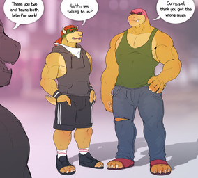 Rating: s
ID: 5757548
Date: 2025-08-05 02:13:18 -0400
Status: active
Score: 33
2025 ambiguous_species anthro biceps big_muscles bottomwear bowser_koopa_junior_(roommates) brother_(lore) brothers_(lore) claws clothed clothing denim denim_bottomwear denim_clothing dialogue duo_focus english_text eyewear facial_piercing fan_character footwear group hair hand_in_pocket hi_res hoodie horn hyenaface jeans koopa koopaling long_hair male mario_bros muscular muscular_anthro muscular_male nintendo nose_piercing nose_ring pants pecs piercing plantigrade pockets ponytail ring_piercing roommates_(comic) roy_koopa scalie shadow shirt shoes shorts sibling_(lore) silhouette simple_background sleeveless_hoodie socks spiked_tail spikes spikes_(anatomy) standing sunglasses tail talking_to_another tank_top teeth text toeless_footwear toeless_shoes toeless_socks topwear torn_bottomwear torn_clothing torn_jeans torn_pants trio wristband post #5757548