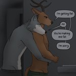 Rating: s
ID: 5612288
Date: 2025-05-31 19:19:26 -0400
Status: active
Score: 55
1:1 2024 anthro anthro_on_anthro antlers areola bathroom beastars bottomwear canid canine canis casssenpaii claws clothed clothing deer dialogue duo english_text eyebrows frown fur hi_res horn hug inside legoshi_(beastars) louis_(beastars) male male/male mammal muscular muscular_anthro muscular_male narrowed_eyes nipples pants sink standing text topless topless_anthro topless_male tuft wolf post #5612288
