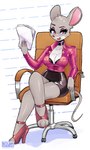 Rating: s
ID: 5039265
Date: 2024-09-09 11:14:10 -0400
Status: active
Score: 66
absurd_res anthro bottomwear bra bra_peek chair choker clothing crossed_legs female footwear furniture geronimo_stilton_(series) hi_res high_heels house_mouse jamoart jewelry looking_at_viewer mammal mouse murid murine necklace office_chair pencil_skirt rodent secretary shoes sitting skirt solo thea_stilton thea_stilton_(series) underwear post #5039265