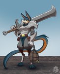 Rating: s
ID: 5286804
Date: 2025-01-04 16:28:42 -0500
Status: active
Score: 19
anthro armor barbarian barefoot barrel belt belt_buckle belt_pouch blue_hair boob_armor bottomwear bound breastplate breasts broadsword buckle canid canine canis chain chained clothed clothing cuirass digitigrade fantasy feet female fingers fist fluffy fluffy_tail fox front_view fur gauntlets gloves gradient_background greatsword hair handwear hi_res holding_object holding_weapon knight long_tail mammal melee_weapon outside paddle_sword pants plate_armor raubr1tter short_hair simple_background sky solo spikes standing stripes sword tail toes true_fox warrior water weapon weapon_on_shoulder wraps yellow_sclera post #5286804