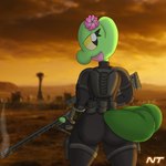 Rating: s
ID: 5542956
Date: 2025-05-01 23:15:29 -0400
Status: active
Score: 1
2_tails anthro armor assassin bubble_butt butt city city_background clothing desert eyelashes fallout fan_character female fern_shinamori generation_3_pokemon green_body gun head_flower hi_res holding_gun holding_object holding_ranged_weapon holding_weapon looking_at_viewer looking_back microsoft multi_tail new_vegas ninjatreecko nintendo outside pip-boy pokemon pokemon_(species) pokemorph pouches ranged_weapon rear_view reptile rifle scalie smoke smoking_gun sniper_rifle solo standing stealth_suit suit tail treecko weapon wide_hipped_female wide_hips yellow_eyes post #5542956