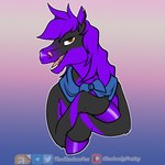 Rating: s
ID: 5541408
Date: 2025-05-01 09:06:01 -0400
Status: active
Score: 0
1:1 anthro artist_name black_body black_fur blue_kerchief blue_neckerchief brown_eyes bust_portrait equid equine front_view fur glistening glistening_eyes gradient_background hooves horse kerchief looking_at_viewer male mammal mane neckerchief neckwear open_mouth portrait purple_body purple_fur purple_hooves purple_mane simple_background solo text thecluelessfox verne_(over_the_hedge) post #5541408