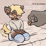 Rating: s
ID: 3783692
Date: 2022-12-31 14:26:17 -0500
Status: active
Score: 278
1:1 andromorph_(lore) anthro bed blonde_hair blush blush_lines brown_body brown_fur canid canine canis clothing domestic_dog drugs duo english_text fur furniture hair hi_res legwear male mammal marijuana multicolored_body multicolored_fur sesame_(artist) sesame_(sesame) shiba_inu shirt snaggle_tooth solo_focus spitz stockings t-shirt tail tail_motion tailwag text topwear trans_(lore) trans_man_(lore) young young_anthro post #3783692