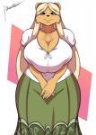 Rating: s
ID: 1842174
Date: 2019-04-12 16:38:36 -0400
Status: active
Score: 27
2017 amara_(jwinkz) anthro bear big_breasts blonde_hair blouse blue_eyes bottomwear bow_(feature) bow_in_front bow_shirt bow_topwear breasts chest_tuft cleavage clothed clothing clothing_bow digital_media_(artwork) female fur hair hi_res huge_breasts jwinkz long_hair long_skirt looking_at_viewer mammal signature simple_background skirt smile solo tan_body tan_fur topwear tuft post #1842174