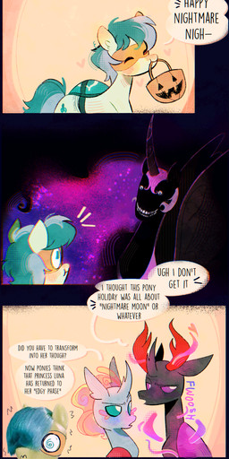 Rating: s
ID: 5569132
Date: 2025-05-13 11:14:46 -0400
Status: active
Score: 30
absurd_res armor arthropod black_body blue_eyes changeling comic dialogue earth_pony english_text equid equine female feral friendship_is_magic green_body group halloween hasbro headgear heart_symbol helmet hi_res holidays horn horse male mammal mandibles mask my_little_pony mythological_creature mythological_equine mythology nightmare_moon_(mlp) ocellus_(mlp) pharynx_(mlp) pony purple_eyes reformed_changeling sandbar_(mlp) scared smile sockiepuppetry text toy trio turquoise_hair turquoise_tail winged_unicorn wings post #5569132