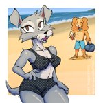 Rating: s
ID: 5663443
Date: 2025-06-23 20:52:22 -0400
Status: active
Score: 5
anthro beach bird_dog black_clothing blue_clothing brown_eyes canid canine canis clothed clothing cocker_spaniel collar crossgender disney domestic_dog duo female fur grey_body grey_fur hand_on_hip holding_bag holding_sunscreen hunting_dog lady_(lady_and_the_tramp) lady_and_the_tramp male mammal pattern_clothing spaniel spots spotted_clothing sr_empanada sunscreen swimwear tramp_(lady_and_the_tramp) post #5663443