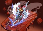 Rating: s
ID: 5528385
Date: 2025-04-24 23:11:16 -0400
Status: active
Score: 15
2025 aith_the_imp anthro armor atlyss axe bottomwear breaking_object clothing demon domcritter dual_wielding dual_wielding_melee_weapons duo enok_(atlyss) fight fur hair headgear helmet holding_object holding_weapon horn humanoid imp lagomorph loincloth long_ears male male/male mammal mask melee_weapon muscular muscular_male orange_helmet orange_mask platform poon_(atlyss) red_body red_hair red_horn red_skin shockwave size_difference swinging_weapon sword training weapon white_body post #5528385