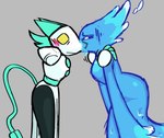 Rating: s
ID: 5642957
Date: 2025-06-14 22:42:40 -0400
Status: active
Score: 34
anthro blush darkner deltarune disembodied_hand duo elemental_creature felid feline female female/female freaky_frohicky grabbing_shoulders humanoid kissing looking_away mammal miss_mizzle mizzle_(deltarune) side_profile tail tasque_manager undertale_(series) water water_creature post #5642957