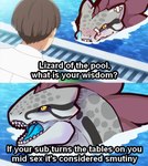 Rating: s
ID: 4801522
Date: 2024-05-23 05:19:38 -0400
Status: active
Score: 872
2024 2koma anthro biped blue_tongue blush brown_hair cel_shading clothed clothing comic dialogue digital_drawing_(artwork) digital_media_(artwork) draw_over dungeons_and_dragons duo english_text grey_body grey_scales hair hasbro hi_res human humor light_body light_skin lizardfolk_(dnd) lizardman lluisabadias male mammal mane markings meme open_mouth orange_eyes panzer_of_the_lake partially_submerged pupils purple_mane scales scalie screencap shaded sharp_teeth shirt slit_pupils snout swimming_pool tan_body tan_skin teeth text tongue topwear water white_clothing white_shirt white_topwear wizards_of_the_coast yu'hiss post #4801522