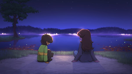 Rating: s
ID: 5671745
Date: 2025-06-27 17:44:18 -0400
Status: pending
Score: 11
16:9 4k absurd_res anthro biped brown_hair clothed clothing deltarune duo female footwear glistening grass hair hi_res human humanoid jacket kris_(deltarune) lake long_hair male mammal night obscured_face plant rear_view reflection reptile rohan_shoka scalie shoes sitting sky susie_(deltarune) topwear tree undertale_(series) water water_reflection widescreen yellow_body yellow_skin post #5671745