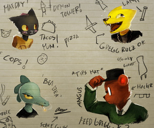 2017 alligator angus_(nitw) anthro bea_(nitw) bear blush canine cat cigarette clothed clothing crocodilian english_text eyewear feline female fox glasses green_eyes gregg_(nitw) group hat hi_res mae_(nitw) male mammal night_in_the_woods panzery25 paper red_eyes reptile scalie signature smoking text yellow_sclera
Rating: Safe
Score: 10
User: JAKXXX3
Date: July 01, 2017 2017 alligator angus_(nitw) anthro bea_(nitw) bear blush canine cat cigarette clothed clothing crocodilian english_text eyewear feline female fox glasses green_eyes gregg_(nitw) group hat hi_res mae_(nitw) male mammal night_in_the_woods panzery25 paper red_eyes reptile scalie signature smoking text yellow_sclera
Rating: Safe
Score: 10
User: JAKXXX3
Date: July 01, 2017