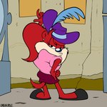 Rating: s
ID: 5607269
Date: 2025-05-29 16:09:03 -0400
Status: active
Score: 0
1:1 absurd_res anthro bottomwear clothing dasyurid dasyuromorph feather_hat female footwear half-closed_eyes hi_res mammal marsupial molly_devil narrowed_eyes shoes skirt solo sweater tasmanian_devil taz-mania topwear unbakable watermark post #5607269