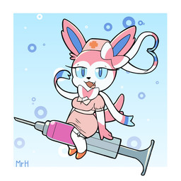 Rating: s
ID: 5770169
Date: 2025-08-10 18:06:29 -0400
Status: active
Score: 12
1:1 blue_eyes breasts clothed clothing eeveelution eyelashes female fur generation_6_pokemon hat headgear headwear hi_res legwear looking_at_viewer mammal mr_harinezumi nintendo nurse nurse_clothing nurse_hat nurse_headwear nurse_uniform open_mouth pokemon pokemon_(species) smile solo stockings sylveon syringe tail uniform post #5770169