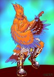 Rating: s
ID: 3570363
Date: 2022-09-16 15:36:17 -0400
Status: active
Score: 5
2020 abstract_background ankh anthro avian beak bird blue_body blue_feathers boots bottomwear brown_body brown_feathers bucerotiform clothing digital_media_(artwork) egyptian egyptian_clothing electric_guitar feathered_wings feathers fender_jaguar fender_musical_instruments_corporation footwear guitar hoopoe jewelry john_fell looking_up male musical_instrument necklace orange_body orange_feathers plucked_string_instrument regdeh shoes signature solo standing string_instrument white_body white_feathers wings yellow_eyes post #3570363