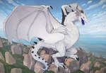 Rating: s
ID: 5653181
Date: 2025-06-19 10:36:12 -0400
Status: active
Score: 15
2024 ambiguous_gender black_wings blue_sky blue_tongue cloud dated dragon ear_frill fangs feral frill_(anatomy) grey_horn horn khyaber membrane_(anatomy) membranous_wings mythological_creature mythological_scalie mythology open_mouth outside red_eyes rock scales scalie side_view signature sky solo spread_wings teeth tongue white_body white_scales white_wings wings post #5653181