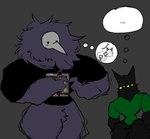 Rating: s
ID: 5287134
Date: 2025-01-04 19:26:41 -0500
Status: active
Score: 4
absurd_res anthro avian bird black_body corvid corvus_(genus) crow cu3rvo derp_eyes domestic_cat dot_eyes duo felid feline felis hi_res kavro_(cu3rvo) kuro_(cu3rvo) linkin_park male mammal mask meme muscular muscular_anthro muscular_male nervous oscine passerine purple_body raven silly simple_background simple_coloring simple_eyes size_difference smaller_male thought_bubble yellow_eyes post #5287134