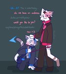 Rating: s
ID: 5661918
Date: 2025-06-23 02:59:31 -0400
Status: pending
Score: 19
:3 anthro biped blush collar domestic_cat duo felid feline felis hi_res holding_head inviting_viewer kneeling leash leashed_collar looking_at_viewer male mammal neosiah slim_anthro slim_male post #5661918