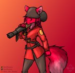 Rating: s
ID: 5576762
Date: 2025-05-16 14:41:15 -0400
Status: active
Score: 2
absurd_res anthro armor canid canine canis clothing female headgear helmet hi_res mammal matz_the_kames ranged_weapon red_body rocket_launcher simple_background soldier_(team_fortress_2) solider solo sophie_(matz_the_kames) suit team_fortress_2 valve weapon wolf post #5576762