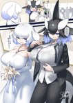 Rating: s
ID: 2403684
Date: 2020-09-09 13:08:35 -0400
Status: active
Score: 30
2020 :d animal_humanoid beluga beluga_(stylecase) beluga_humanoid big_breasts black_hair blazer blowhole blue_eyes blue_hair blush bodily_fluids bottomwear bra breasts cetacean cetacean_humanoid cleavage clothed clothing dolphin dorsal_fin dress duo ear_fins fan_character female fin flower gradient_hair hair hi_res holding_object huge_breasts humanoid japanese_text kemono_friends killer_whale_(stylecase) magazine mammal marine marine_humanoid monodontid multicolored_hair necktie oceanic_dolphin open_mouth orca orca_humanoid pants plant short_hair signature smile sound_effects suit sweat sweatdrop text toothed_whale toothed_whale_humanoid translation_request underwear wedding_dress white_hair yoshida_hideyuki post #2403684