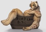 Rating: s
ID: 5070631
Date: 2024-09-24 00:02:05 -0400
Status: active
Score: 17
5_toes abs anthro arm_markings arm_tuft black_lips box brown_markings brown_nose brown_stripes cardboard cardboard_box cheek_tuft chest_markings chin_tuft claws container elbow_tuft english_text facial_tuft feet felid final_fantasy final_fantasy_xiv finger_claws fingers fur green_eyes grey_background hair hand_on_ground hi_res hrothgar humanoid_feet if_it_fits_i_sits_(meme) in_box in_container lips looking_at_viewer male mammal markings marsel-defender meme muscular muscular_anthro muscular_male nude pecs pivoted_ears plantigrade shaded simple_background sitting sitting_in_box solo square_enix stripes tan_body tan_claws tan_fur tan_hair text tied_hair toe_claws toes too_big tuft post #5070631