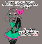 Rating: s
ID: 5661738
Date: 2025-06-23 00:53:19 -0400
Status: active
Score: 410
2025 2_horns anthro black_choker black_clothing black_gloves black_handwear black_jewelry black_legwear black_necklace black_text black_thigh_highs bovid bow_ribbon caprine choker clasped_hands clothed clothed_anthro clothed_male clothing colored_nails crossdressing darkner deltarune dialogue dress english_text eyelashes eyeshadow eyewear femboy fingerless_gloves fingernails floppy_ears fur glasses gloves green_clothing green_dress green_eyewear green_glasses green_legwear green_thigh_highs grey_background handwear heart_choker horn jewelry legwear lipstick makeup male male_anthro mammal multicolored_clothing multicolored_dress multicolored_legwear multicolored_thigh_highs nails necklace open_mouth open_smile pink_bow pink_clothing pink_dress pink_eyeshadow pink_fingernails pink_horn pink_lipstick pink_nails ralsei red_text restricted_palette round_glasses short_horn short_tail simple_background small_horn smile snout solo soulcentinel tail talking_to_another text thigh_highs tongue two_tone_clothing two_tone_dress two_tone_legwear two_tone_thigh_highs undertale_(series) post #5661738